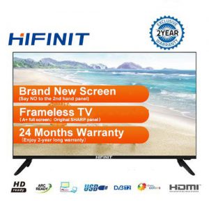 Hifinit 32" Frameless Digital HD LED TV - Black